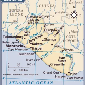 Liberia Country Map Print (Reference Maps, 2011 Edition) Liberia Country Map Print (Reference Maps, 2011 Edition)