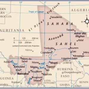 Mali Country Map Print (Reference Maps) 2011 Edition