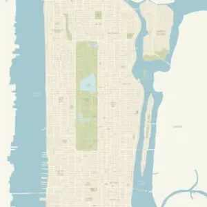Fine Art Storehouse Print: Detailed Manhattan Map Fine Art Storehouse Print: Detailed Manhattan Map