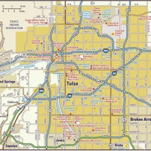 Tulsa Area Map Print 2010 Reference Edition Tulsa Area Map Print 2010 Reference Edition