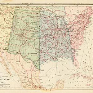 Map of United States Transportation 1899