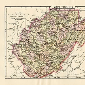 Map of West Virginia 1894