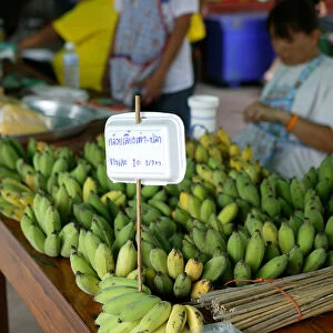 Market Stall Selling Bananas
