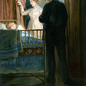 Mother and Father Watching a Child Sleeping