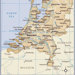 Maps and Charts Canvas Print Collection: Netherlands