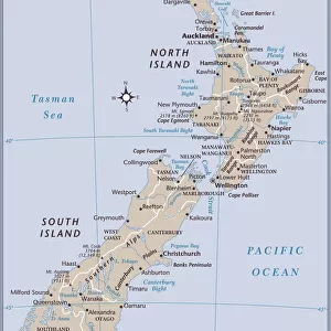 New Zealand Metal Print Collection: Maps