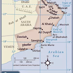 Oman Greetings Card Collection: Maps