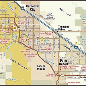 Palm Springs area map