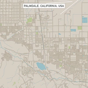 Palmdale California US City Street Map