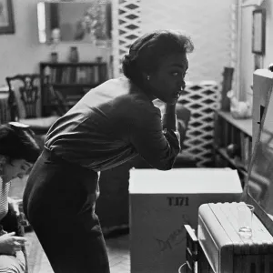 Eartha Kitt at Chelsea Flat Print 1957 Eartha Kitt at Chelsea Flat Print 1957