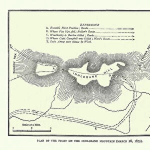 Plan of the Battle of Hlobane, Anglo Zulu war