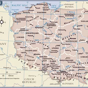 Poland country map