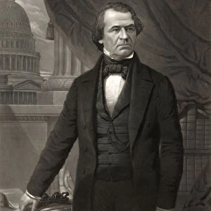 Portrait of 17th USA President Andrew Johnson