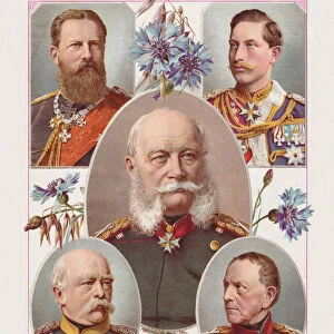 Prussian rulers, politicians and military leaders, chromolithograph, published 1887