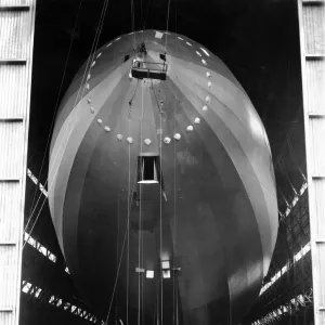 R-101 Airship in a hangar at Cardington, Bedfordshire