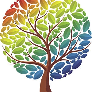 Rainbow Tree Illustration