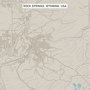Rock Springs Wyoming US City Street Map