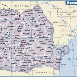 Romania Canvas Print Collection: Maps