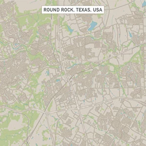 Round Rock Texas US City Street Map