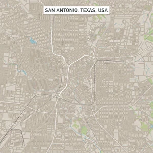 San Antonio Texas US City Street Map
