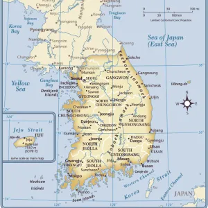 South Korea Greetings Card Collection: Maps