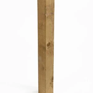 Square wooden fencing post