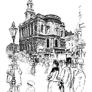 St Mary le Strand church from the east (Victorian illustration)