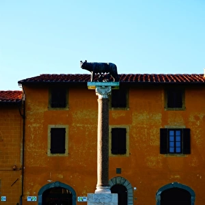 Statue of Remus and Romulus in the Sunshine, Pisa, Italy
