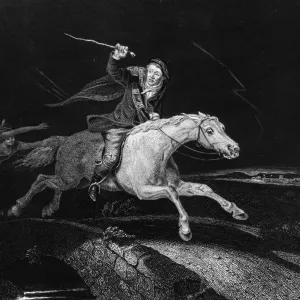 Tam O Shanter Illustration Print, 1866. Art Prints, Posters