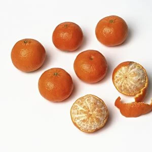 Tangerines, in and out of peel