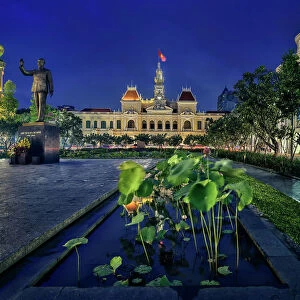 Town Hall and Ho Chi Minh monument in Saigon