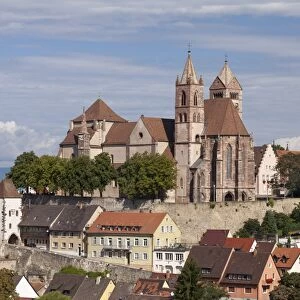 Townscape with Munsterberg and St. Stephansmunster cathedral, Breisach am Rhein, Upper Rhine, Baden-Wurttemberg, Germany