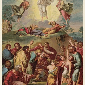 Transfiguration, painted (1516 / 20) by Raphael (1883-1520), chromolithograph