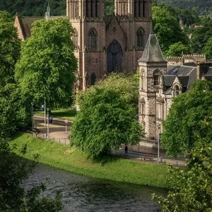 Inverness Cathedral Print: River Ness Reflections Inverness Cathedral Print: River Ness Reflections