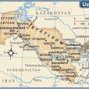 Uzbekistan Cushion Collection: Maps
