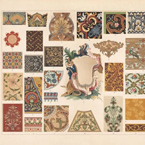 Various patterns of the Baroque and Asia, chromolithograph, published 1897