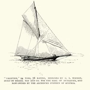 Victorian english racing yacht, the Valkyrie