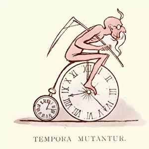 Victorian satirical cartoon, Tempora mutantur, times change, 19th Century