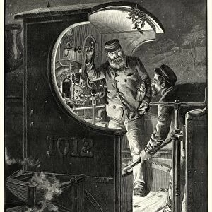 Victorian train driver and stoker, Scotland 1891