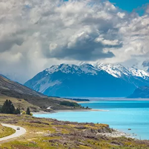 view of Mount Cook from lake Pukaki