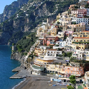 View of Positano (Unesco world heritage), on the Amalfi coast, Italy