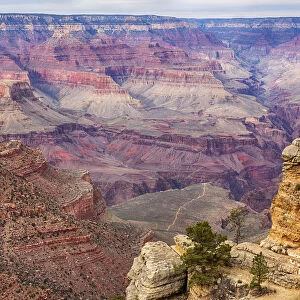 View of South Rim, Grand Canyon National Park, Arizona, USA