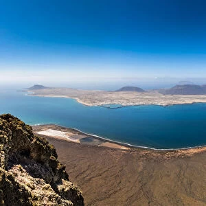 Views of La Graciosa island from the Mirador del Rio, Lanzarote, Canary Islands, Spain