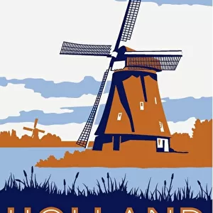 Vintage Holland Travel Poster