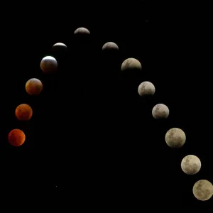 Eclipse lunar total, primera mitad.