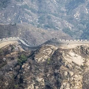 Winding wall of the Great Wall of China