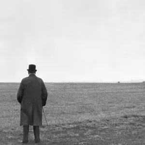 Winston Churchill Watching Bomber Fly
