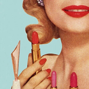 Woman With Lipsticks