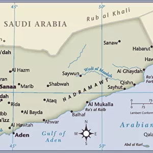Yemen Framed Print Collection: Maps