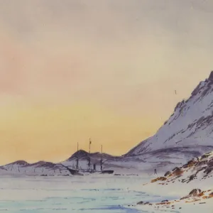 paintings-drawings/artists-edward-wilson/discovery-winter-quarters